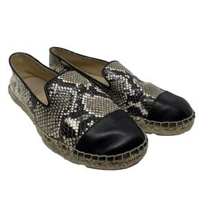 Talbot's Women's Snakeskin Print Slip On Flats‎ Espadrilles Sz 7m